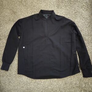 FIGS Women's Long Sleeve Rafaela Scrub Top In Black. XXS Never Worn